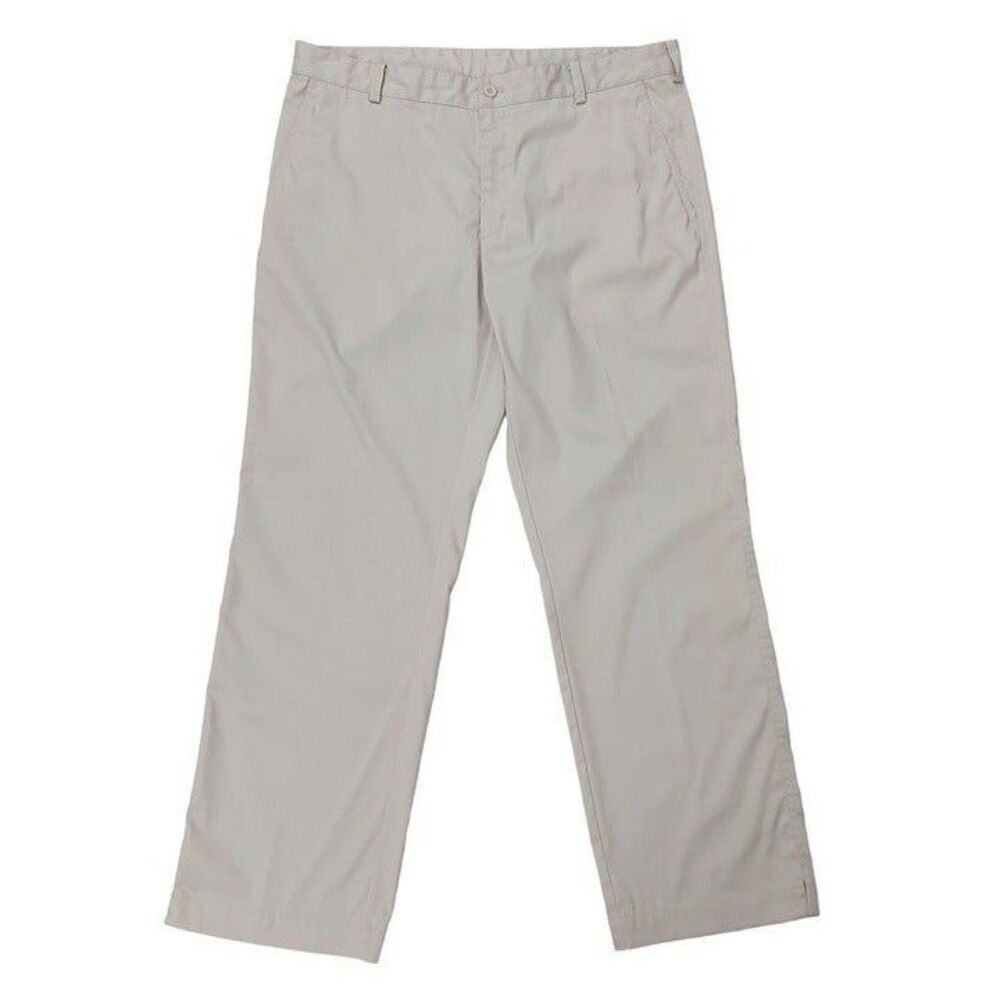 Nike Dri-Fit Pants Mens 36x30 Beige Flat Front Casual Chino Performance Golf